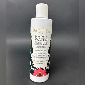 Pacifica HAPPY WATER Herbal Tea Essence Wash Rinse-Free Cleanser 8 oz - Vegan